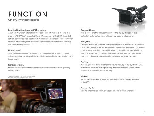 Download the NEX-FS100U Brochure - Sony