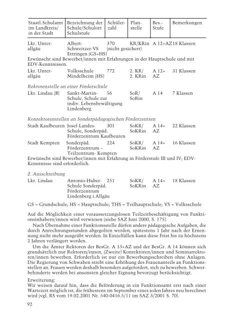 Schwäbischer Schulanzeiger - Regierung von Schwaben - Bayern