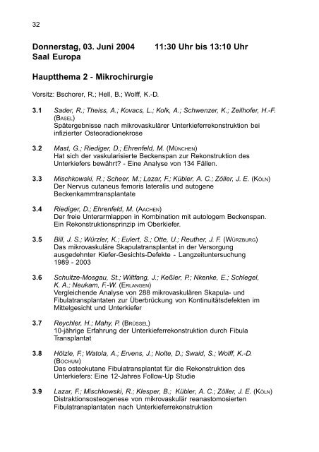 Programm - Deutsche Gesellschaft für Mund-, Kiefer