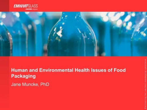 Human and Environmental Health Issues of Food Packaging ...
