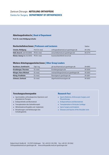 Forschungsbericht Research Report Bereich Humanmedizin 2003 ...