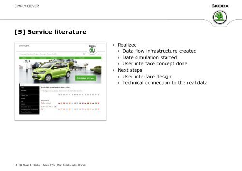 K2 further development/current status - Skoda Auto