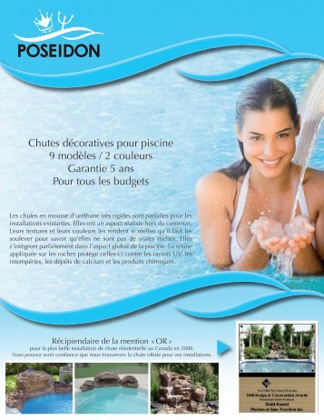 9 modèles en 2 couleurs sont disponibles - Piscines et Spas ...