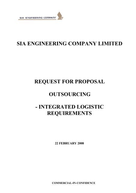 RFQ - Tender Specs for Outsourcing SIAEC Integrated Logistâ¦