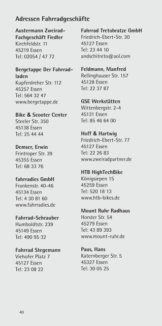 Essener Fahrrad-Kalender 2010 ESSEN - Arbeitsgemeinschaft ...