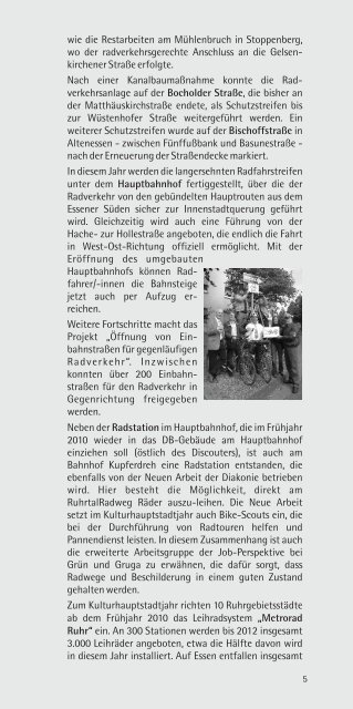 Essener Fahrrad-Kalender 2010 ESSEN - Arbeitsgemeinschaft ...