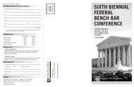 sixth biennial federal bench bar conference - Southern District of Ohio