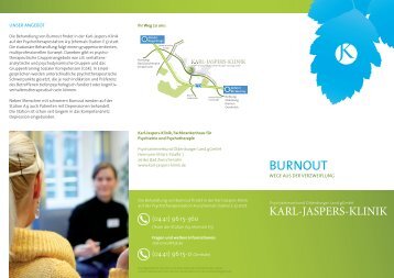 KJK Flyer Burnout 02.indd - in der Karl-Jaspers-Klinik