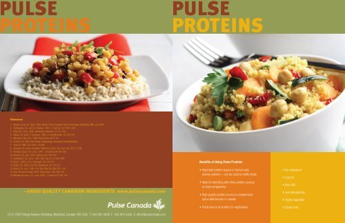 Pulse Proteins - Pulse Canada