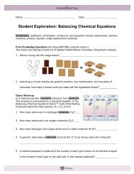 Balancing Chemical Equations