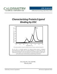 Characterizing Protein/Ligand Binding by DSC - LNBio