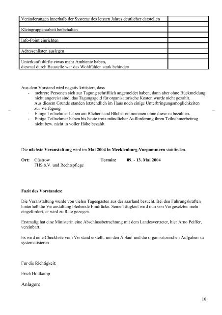 Fachtagung 2003 in Homburg / Saarland vom 18. 05. - BAG-Sucht