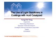 The Use of Light Stabilizers in Coatings with Acid Catalyzed - Quartz ...