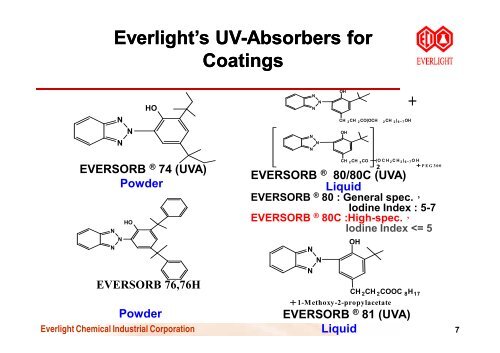 The Use of Light Stabilizers in Coatings with Acid Catalyzed - Quartz ...