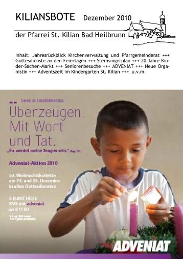 Kiliansbote Dezember 2010 StockingerBahnmüller - Bistum Augsburg