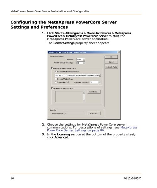 MetaXpress PowerCore Installation and User Guide - Support Home ...