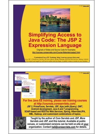 The JSP 2 Expression Language - Java Programming