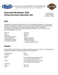 Sportster 883/Datenblatt - Harley-Davidson Tuttlingen - Motorrad ...