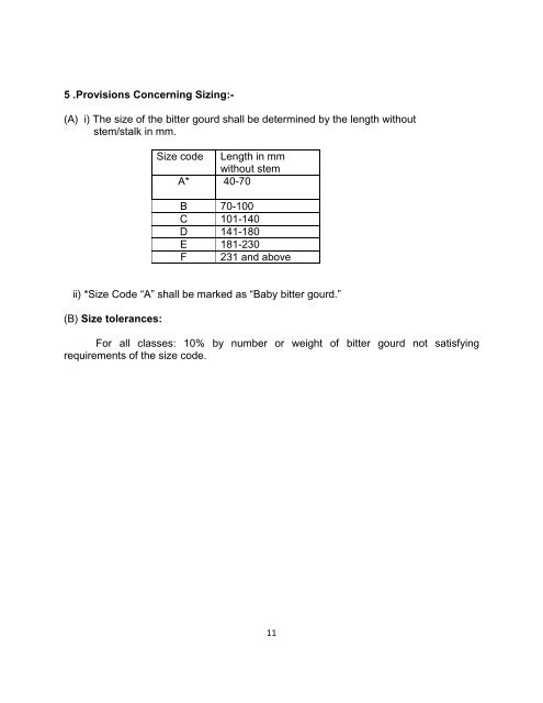 Fruits and Vegetables Grading and Marking Rules, 2012 - Agmarknet