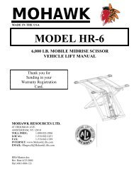 MODEL HR-6 - Mohawk Lifts