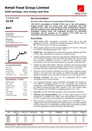 Retail Food Group Limited