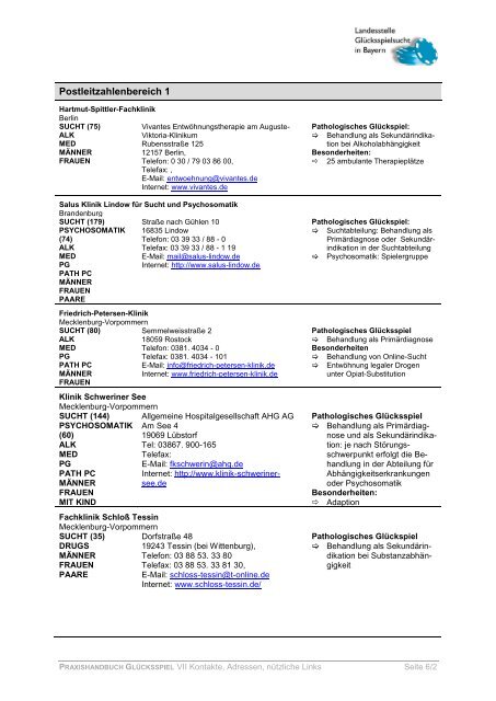 Komorbidität bei Pathologischem Glücksspiel - Landesstelle ...