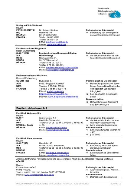 Komorbidität bei Pathologischem Glücksspiel - Landesstelle ...