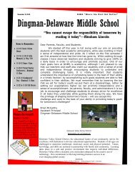 Marking Period 1 Newsletter - Delaware Valley School District