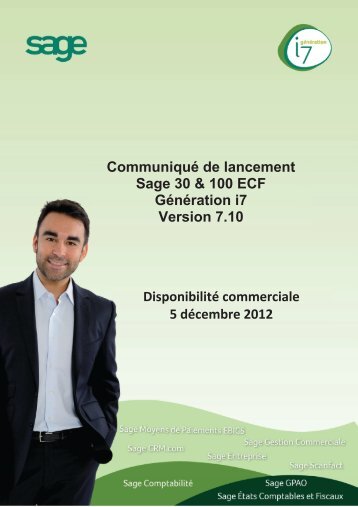 CommuniquÃ© de lancement Sage 30 & 100 ECF ... - extremIT