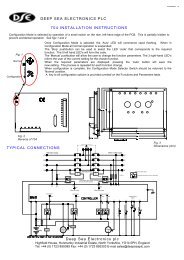 DEEP SEA ELECTRONICS PLC 704 INSTALLATION ...