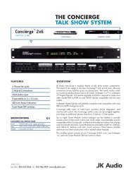 Talk Show System datasheet - JK Audio