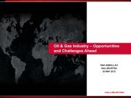 Oil & Gas Industry – Opportunities and Challenges Ahead