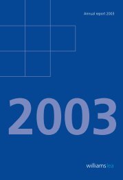 Annual Report 2003 - Williams Lea