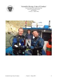 Scientific Diving: Code of Conduct - Bournemouth University