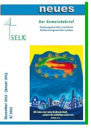 Gemeindebrief Nr. 6 / 2012 - SELK Landau und Crailsheim