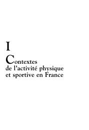 Contextes de l'activitÃ© physique et sportive en France - Lara