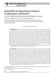 Rolul RMN în diagnosticul extinderii ... - Practica Medicala
