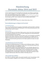 Handreichung Kursstufe Abitur 2014 und 2015
