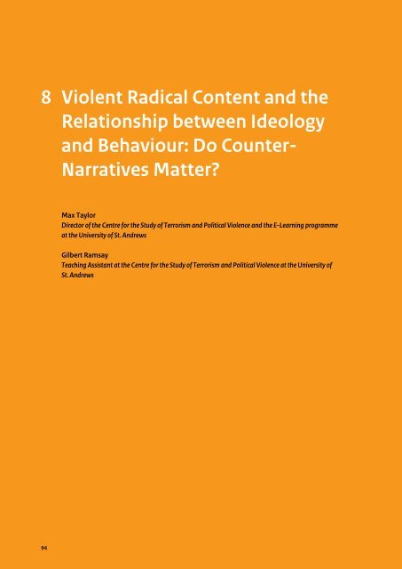 Countering Violent Extremist Narratives