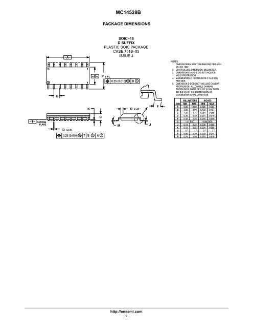 MC14528B Dual Monostable Multivibrator