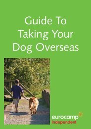 Taking Your Dog - Eurocamp Independent