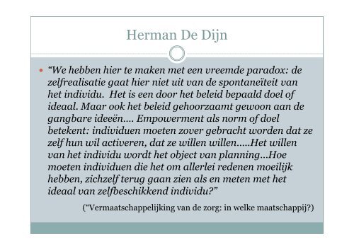 Activering en herstel, Dr. Stephan De Bruyne - Zorgnet Vlaanderen