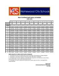 Non-Certified Staff Salary Schedule - Homewood City Schools