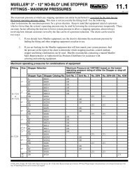 MUELLERÂ® LINE StOppER FIttINGS - Mueller Gas Products Division