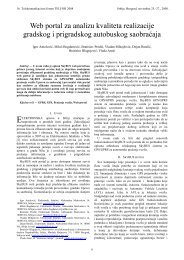 Web portal za analizu kvaliteta realizacije gradskog i ... - Telfor 2008