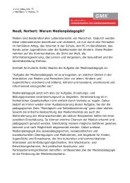 Neuß, Norbert: Warum Medienpädagogik?