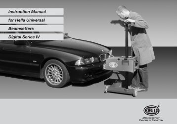 Instruction Manual for Hella Universal Beamsetters Digital Series IV