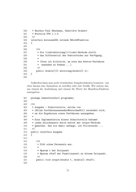 Numerische Lösung des mathematischen Pendels mit ...