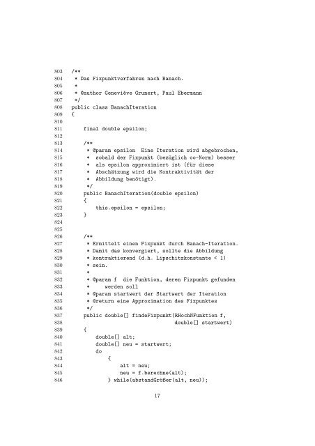 Numerische Lösung des mathematischen Pendels mit ...