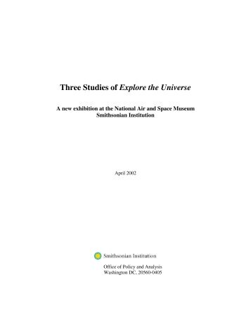 Three Studies of Explore the Universe - Smithsonian Institution